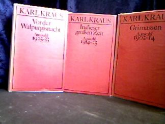 <b>Kraus, Karl.</b><br />Ausgewählte Werke in 3 Bände.