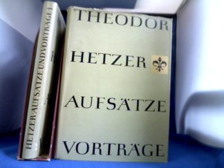<b>Hetzer, Theodor.</b><br />Aufsätze und Vorträge. 2 Bände. Zusammengestellt von Gertrude Berthold.