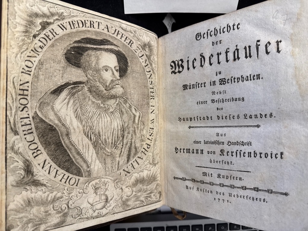 <b>Kerssenbroick, Hermann von.</b><br />Geschichte der Wiedertäufer zu Münster in Westphalen. Nebst einer Beschreibung der Hauptstadt diese Landes. Aus einer lateinischen Handschrift Hermann von Kerssenbroick übersetzt.