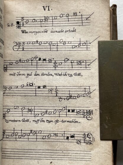 <p class="headtitle">Trutz Nachtigall im ersten Abdruck der ersten Ausgabe mit 24 Notenkupfern  aus der Familie von Spee.</p><b>Spee von Langenfeld, Friedrich.</b><br />Trutz Nachtigal, oder Geistlichs- Poetisch Lust-Waldlein, Deßgleichen noch nie zuvor in Teutscher sprach gesehen. Durch Den Ehrw: P. FRIDERICUM SPEE; Priestern der Gesellschaft JESU, Jetzo nach vieler Wunsch vnd langem anhlaten zum erstmahl in Truck verfertigt. – Bild 3