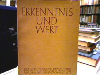 <b>Moser, Simon [Hrsg.].</b><br />Erkenntnis und Wert.