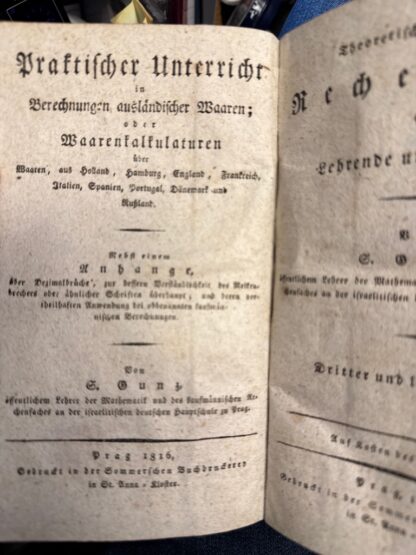 <b>Gunz, Simon.</b><br />Theoretisch-praktisches Rechenbuch für Lehrende und Lernende. – Bild 3