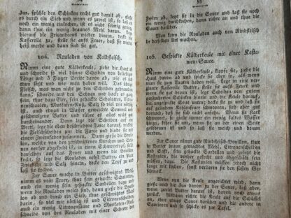 <b>Rosnack, Marie.</b><br />Stettiner Kochbuch. Anweisung auf eine feine und schmackhafte Art zu kochen, zu backen und einzumachen. Nach durch fünfzigjährige eigene Erfahrung bewahrten Recepten bearbeitet. – Bild 3