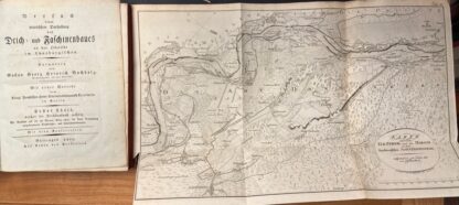 <b>Buchholz, Gustav Georg Heinrich.</b><br />Versuch einer practischen Darstellung des Deich- und Faschinenbaues an der Oberelbe im Lüneburgischen. Erster Theil (= alles Erschienene) welcher die Deichbaukunst enthält. Mit Rücksicht auf die im Monate März 1805 im Amte Danneberg vorgekommenen Deichbrüche, und Überschwemmungen.