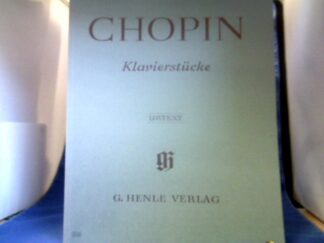 <b>Chopin, Frederic und Ernst Herttrich (Hrsg.).</b><br />Klavierstücke. Urtext. Nach Eigenschriften, Abschriften und Erstausgaben hrsg. von Ernst Herttrich.
