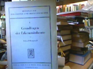 <b>Höngiswald, Richard.</b><br />Grundfragen der Erkenntnistheorie