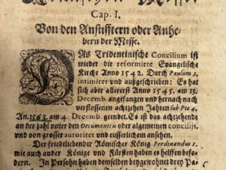 <b>Brosenius, Henning.</b><br />Kurtzer Bericht Von der Römischen Messe : Wie dieselbe von unterschiedlichen Päbsten innerhalb 1200. Jahren zusammen geplätzet/ und was vor Grewel darinnen zu befinden / Aus den Schribenten und Propheten der Päbstischen Warheit zusammen gezogen/ und ... in Druck ubergeben Von M. Henningo Brosenio, Boclemensi Saxone, Pastore zu S. Paulo in Halberstadt