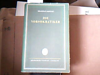 <b>Capelle, Wilhelm (Übers.).</b><br />Die Vorsokratiker.