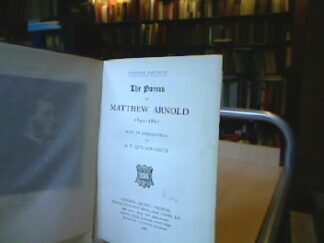 <b>Arnold, Matthew.</b><br />The Poems of Matthew Arnold 1840-1867.