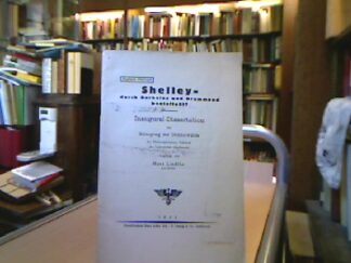 <b>Liedke, Hans.</b><br />Shelley - durch Berkeley und Drummond beeinflußt?