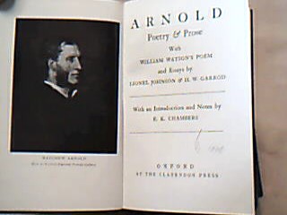 <b>Arnold, [Matthew].</b><br />Arnold Poetry & Prose.