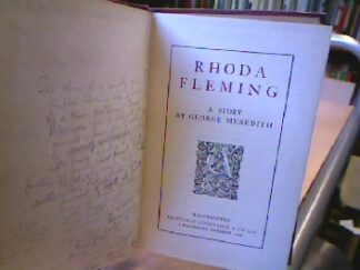 <b>Meredith, George.</b><br />Rhoda Fleming.