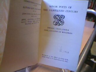 <b></b><br />Minor Poets of the Eighteenth Century.