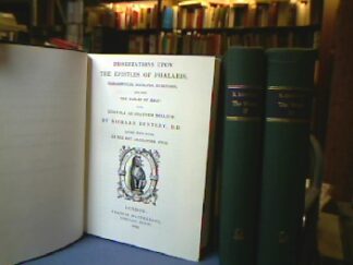 <b>Bentley, Richard.</b><br />The Works. Edited by Alexander Dyce (1836-1838).
