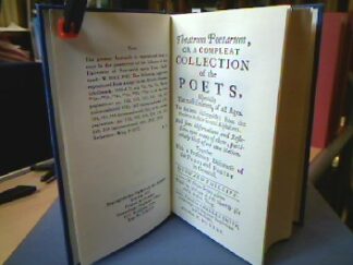<b>Phillips, Edward.</b><br />Theatrum Poetarum or A Compleat Collection of the Poets, Especially The most Eminent, of all Ages (1675).