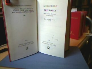 <b>Lillo, George.</b><br />The Works. With Some Account of his Life (1775).