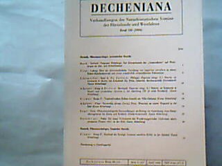 <b></b><br />Decheniana. Verhandlungen des Naturhistorischen Vereins der Rheinlande und Westfalens.