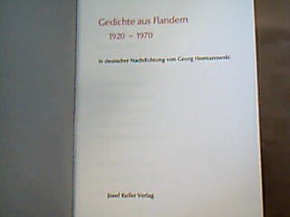 <b>Hermanowski, Georg.</b><br />Gedichte aus Flandern 1920-1970.