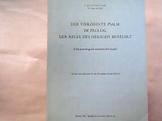<b>Egli, Beat.</b><br />Der vierzehnte Psalm im Prolog der Regel des Heiligen Benedikt.
