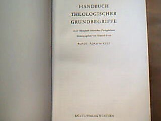 <b>Fries, Heinrich (Hrsg.).</b><br />Handbuch theologischer Grundbegriffe.