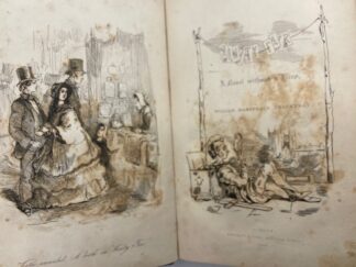 <b>Thackeray, William Makepeace.</b><br />Vanity Fair. A Novel without a Hero. Frontispiece and 38 engraved plates and woodcuts throughout by the author.