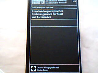 <b>Mülhaupt, Ludwig.</b><br />Entscheidungsorientiertes Rechnungswesen für Staat und Gemeinden.