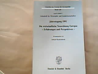<b>Kantzenbach, Erhard.</b><br />Die wirtschaftliche Neuordnung Europas : Erfahrungen und Perspektiven , in Lugano 1991.