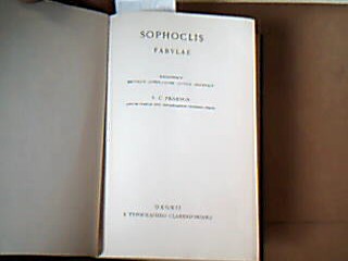 <b>Sophokles und A.C. Pearson  (Ed.).</b><br />Sophoclis Fabulae recognovit brevique adnotatione critica instruxit A. C. Pearson.
