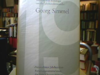 <b>Böhringer, Hannes.</b><br />Ästhetik und Soziologie um die Jahrhundertwende, Georg Simmel.