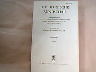 <b>Baur (Hrsg.), Jörg und Lothar Perlitt.</b><br />Theologische Rundschau. 49. Jahrgang, Heft 2, April 1984.