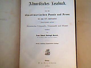 <b>Dietrich (Hrsg.), Franz Eduard Christoph.</b><br />Altnordisches Lesebuch.