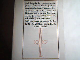 <b>Novalis, ( d.i. Friedrich von Hardenberg).</b><br />Hymnen an die Nacht.
