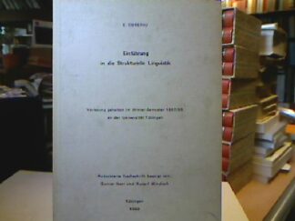 <b>Coseriu, E[ugenio].</b><br />Einführung in die Strukturelle Linguistik.