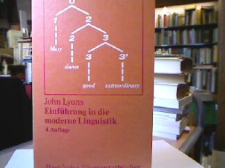<b>Lyons, John.</b><br />Einführung in die moderne Linguistik.