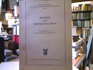 <b>Schischkoff (Hrsg.), Georgi.</b><br />Beiträge zur Leibniz-Forschung.