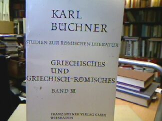 <b>Büchner, Karl.</b><br />Studien zur römischen Literatur.