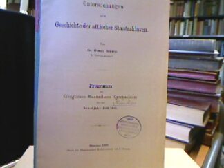 <b>Silverio, Oswald.</b><br />Untersuchungen zur Geschichte der attischen Staatssklaven.