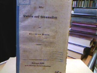 <b>Wurm, Christian.</b><br />Ueber Latein auf Gymnasien.