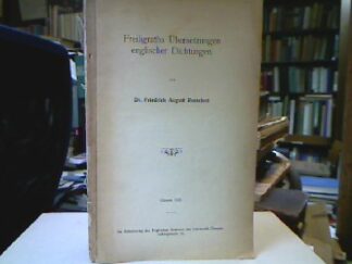 <b>Roeschen, Friedrich August.</b><br />Freiligraths Übersetzungen englischer Dichtungen.