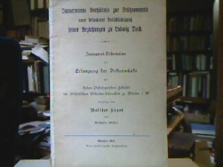 <b>Küper, Walther.</b><br />Immermanns Verhältnis zur Frühromantik unter besonderer Berücksichtigung seiner Beziehung zu Ludwig Tieck.