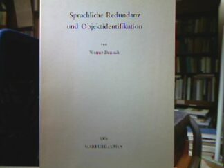 <b>Deutsch, Werner.</b><br />Sprachliche Redundanz und Objektidentifikation.