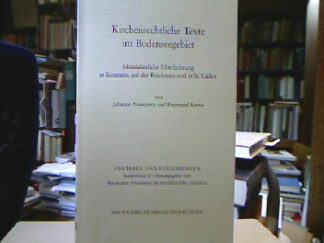 <b>Autenrieth, Johanne [Mitarb.] und Raymund [Mitarb.] Kottje.</b><br />Kirchenrechtliche Texte im Bodenseegebiet : Mittelalterl. Überlieferung in Konstanz, auf d. Reichenau u. in St. Gallen.