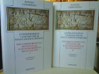 <b>Weinfurter, Stefan [Bearb.] und Helmut [Übers.] Deutz.</b><br />Consuetudines Canonicorum Regularium Rodenses : [lateinisch, deutsch] = Die Lebensordnung des Regularkanonikerstiftes Klosterrath. 2 Teilbände.