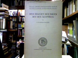 <b>Sander-Hansen, C. E.</b><br />Der Begriff des Todes bei den Ägyptern.