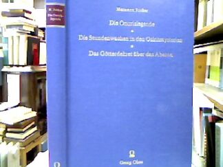 <b>Junker, Hermann.</b><br />Die Onurislegende / Die Stundenwachen in den Osirimysterien / Das Götterdekret über das Abaton.