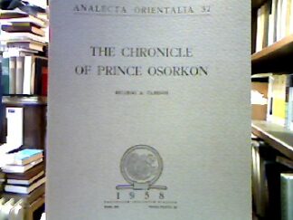 <b>Caminos, Rcardo A.</b><br />The Chronicle of Prince Osorkon.