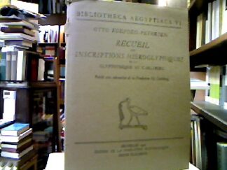 <b>Koefoed-Petersen, Otto.</b><br />Recueil des inscriptions hiéroglyphiques de la Glyptothèque Ny Carlsberg.