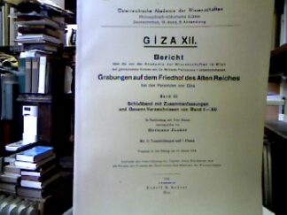 <b>Junker, Hermann [Hrsg.].</b><br />Giza XII.