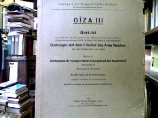 <b>Junker, Hermann [Hrsg.].</b><br />Giza III.