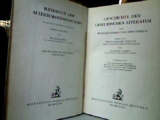 <p class="headtitle">Schmid-Stählin</p><b>Schmid, Wilhelm.</b><br />Geschichte der griechischen Literatur.